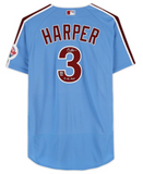BRYCE HARPER Autographed "21 NL MVP" Phillies Authentic Blue Jersey FANATICS