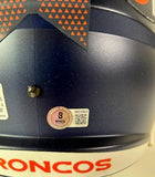 Bo Nix Autographed Denver Broncos Navy 5280 Full Size Replica Helmet - BAS COA