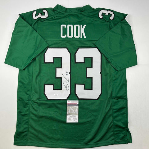 Autographed/Signed Dalvin Cook New York Green Football Jersey JSA COA