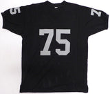 Oakland Raiders Howie Long Autographed Black Jersey Beckett BAS QR #W990566