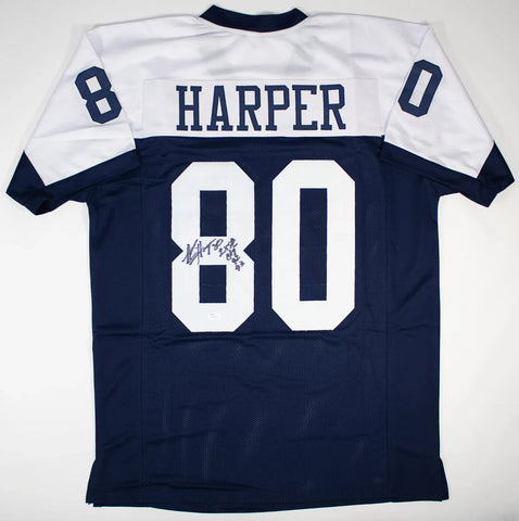 Alvin Harper "2x S B Champ 92, 93" Signed Dallas Cowboys Jersey (JSA COA) W.R.