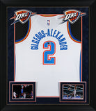 Thunder Shai Gilgeous-Alexander Signed White Nike Framed Jersey BAS #BS78062