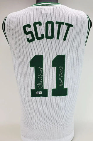 Charlie Scott Signed Boston Celtics Home Jersey Inscribed "HOF 2018" (Beckett)