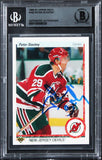 Devils Peter Stastny Authentic Signed 1990 Topps #334 Card BAS Slabbed
