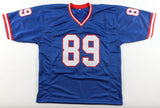 Mark Bavaro Signed New York Giants Blue Jersey (JSA) 2xSuper Bowl Champion/ T.E.