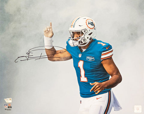 TUA TAGOVAILOA AUTOGRAPHED 16X20 PHOTO MIAMI DOLPHINS FANATICS HOLO 220688