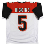 Tee Higgins Authentic Signed White Pro Style Jersey Autographed BAS 2