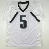 Autographed/Signed Donovan McNabb Philadelphia White Football Jersey JSA COA