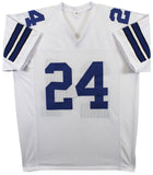 Larry Brown "SB XXX MVP" Authentic Signed White Pro Style Jersey BAS Witnessed