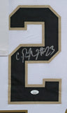 FRAMED NEW ORLEANS SAINTS PIERRE THOMAS AUTOGRAPHED SIGNED JERSEY JSA COA