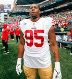 Alfred Collins Signed 49ers Throwback Jersey (Beckett) San Francisco Def. Tackle
