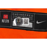 Bo Nix Autographed/Signed Denver Broncos Orange Nike Jersey sz XL Beckett 47529