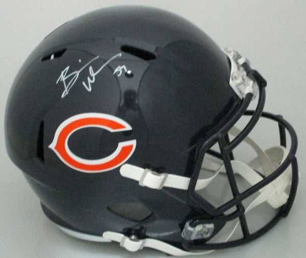 Bears HOFer BRIAN URLACHER Signed Full Size Replica Speed Helmet AUTO - JSA