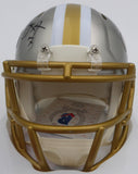 Taysom Hill Autographed Signed Saints Flash Gold Mini Helmet Beckett QR #BE17580