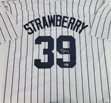 Darryl Strawberry Signed New York Yankees Jersey (Beckett) 3xWorld Series Champ