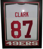 Dwight Clark Signed 49ers 28" x 34" Custom Framed Jersey (JSA) W.R.(1979-1987)