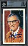 John Wooden Autographed Basketball Hall of Fame Postcard UCLA Beckett #17607440