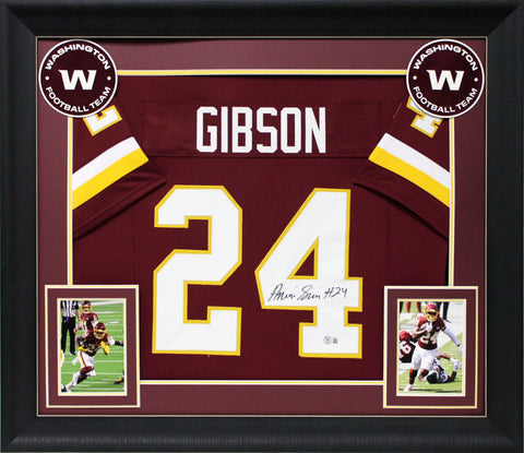 Antonio Gibson Authentic Signed Maroon Pro Style Framed Jersey BAS Witnessed