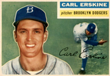 Carl Erskine Signed Louisville Slugger Pro Stock Brooklyn Dodgers Bat (Beckett)
