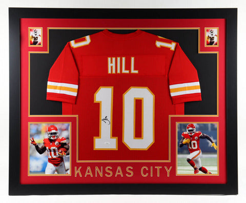 Tyreek Hill Signed Chiefs 35"x42" Framed Jersey (JSA COA) 5xPro Bowl Receiver