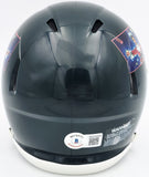 CHEVY CHASE AUTOGRAPHED CHRISTMAS VACATION BLACK MINI HELMET BECKETT QR 243613