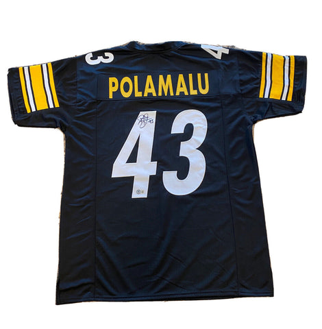 Troy Polamalu Pittsburgh Steelers Autographed Signed Framed Jersey BECKETT