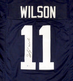 BYU COUGARS ZACH WILSON AUTOGRAPHED SIGNED BLUE JERSEY BECKETT BAS STOCK #195159