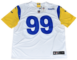 AARON DONALD SIGNED LOS ANGELES RAMS #99 WHITE NIKE LIMITED JERSEY BECKETT