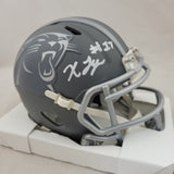 XAVIER LEGETTE SIGNED CAROLINA PANTHERS SLATE SPEED MINI HELMET BECKETT QR