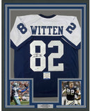 Framed Signed Jason Witten 35x39 Dallas Thanksgiving Day Jersey BAS COA