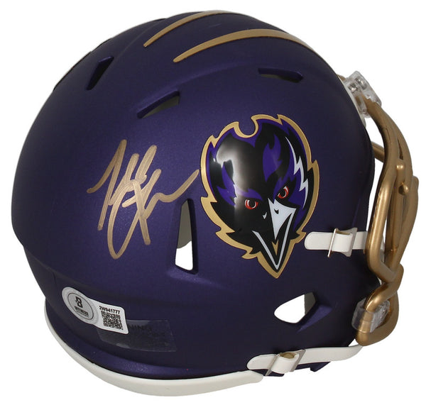Terrell Suggs Autographed Ravens 2024 Alternate Mini Speed Helmet Beckett