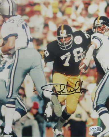 Dwight White Signed/Auto 8x10 Photo Pittsburgh Steelers Steel Curtain JSA 208873