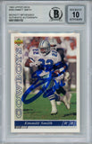 Emmitt Smith Signed 1993 Upper Deck #359 Trading Card Beckett 10 Slab 35098