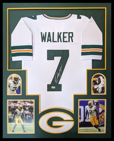 FRAMED GREEN BAY PACKERS QUAY WALKER AUTOGRAPHED SIGNED JERSEY BECKETT HOLO