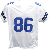 Luke Schoonmaker Autographed/Signed Pro Style White Jersey Beckett 42735