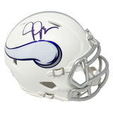 Justin Jefferson Minnesota Vikings Signed Riddell Alternate Mini Helmet BAS