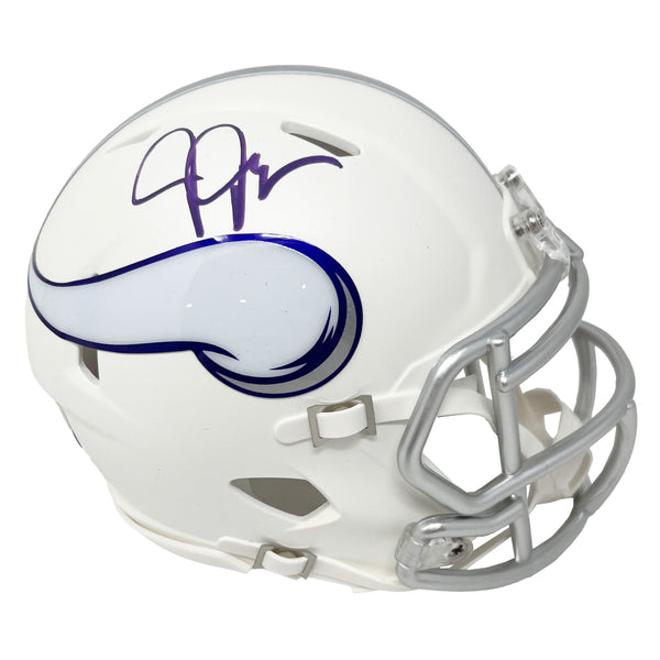 Justin Jefferson Minnesota Vikings Signed Riddell Alternate Mini Helmet BAS