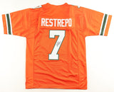 Xavier Restrepo Signed Miami Hurricanes Jersey (JSA COA) Tennessee Titans W.R.