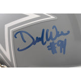 Demarcus Ware Autographed Dallas Cowboys F/S Slate Helmet Beckett Witness 56360