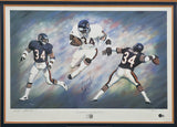 Walter Payton Autographed Framed 22x30 Lithograph Photo Bears Beckett #AC56687