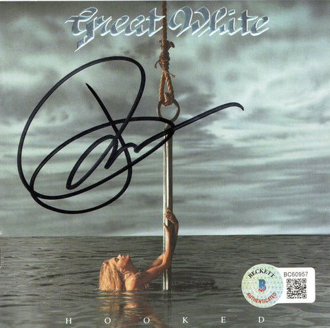 Jack Russell Signed Great White Hooked CD Cover With Disc Beckett Authenticated