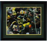 Josh Jacobs Signed Green Bay Packers Framed 16x20 NFL Lambeau Leap Photo