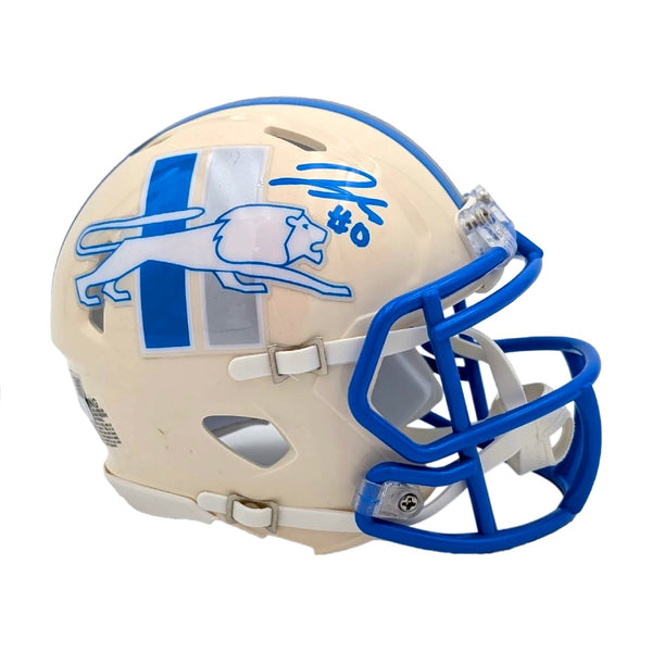 Jahmyr Gibbs Signed Detroit Lions Retro Series Mini Helmet - Fanatics