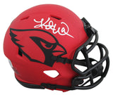 Cardinals Kurt Warner Signed Rave Speed Mini Helmet W/ Case BAS Witnessed 2