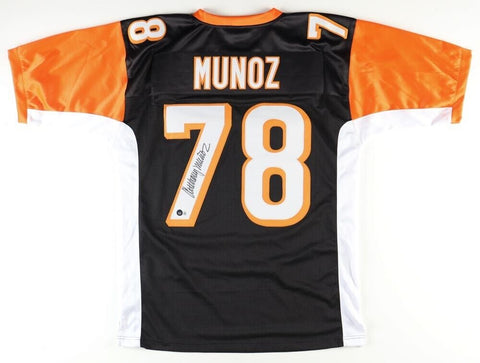 Anthony Munoz Signed Cincinatti Bengals Jersey (Beckett) 2xSuper Bowl O-Tackle