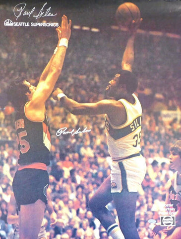 PAUL SILAS AUTOGRAPHED SIGNED SEATTLE SUPERSONICS 17X22 POSTER MCS HOLO 147596