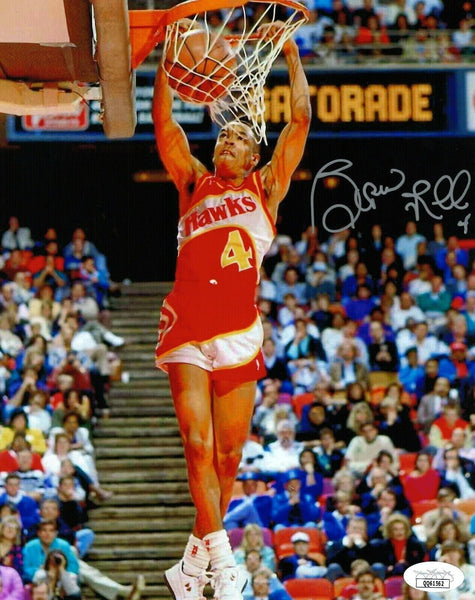 Autographed/Signed Spud Webb Atlanta White Basketball Jersey JSA COA at  's Sports Collectibles Store