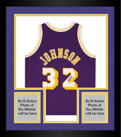 FRMD Magic Johnson Lakers Signed Purple Mitchell & Ness Authentic Jersey