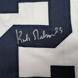 Framed Autographed/Signed Kirk Gibson 35x39 Detroit White Jersey JSA COA