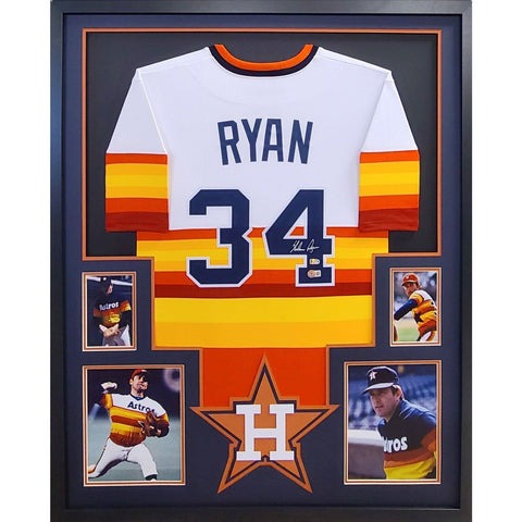 Nolan Ryan Autographed Signed Framed Houston Astros Jersey BECKETT